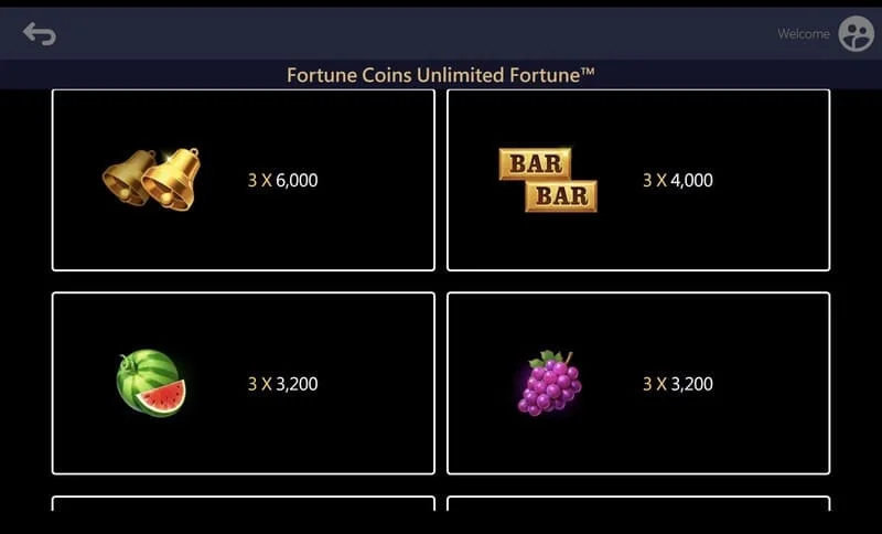 Fortune Coins Unlimited Fortune – razširjeno polje 3x5 z zbiranjem kovancev